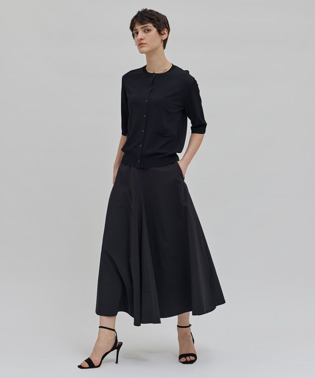 BEIGE， 【洗える】VALOIS / 半袖カーディガン Black