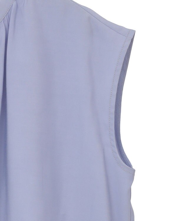 YECCA VECCA 【接触冷感】COOLバックピンタックブラウス Blue