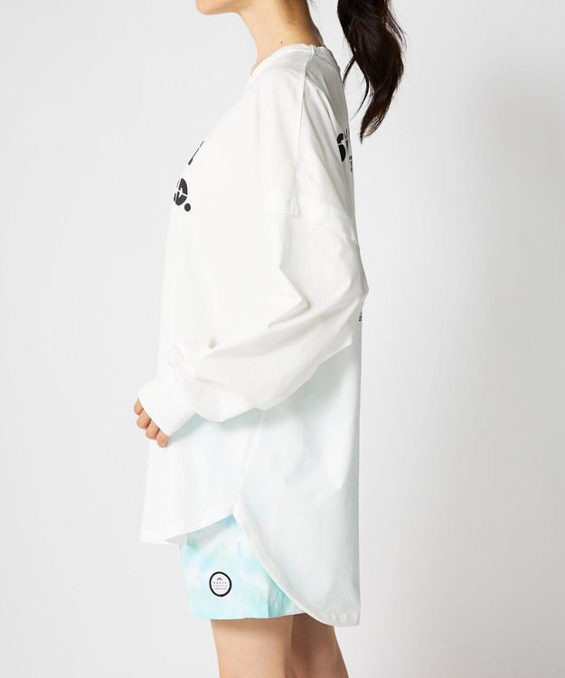 OP／FILA 【RUSTY】らくティブ｜プリント長袖Tシャツ ホワイト