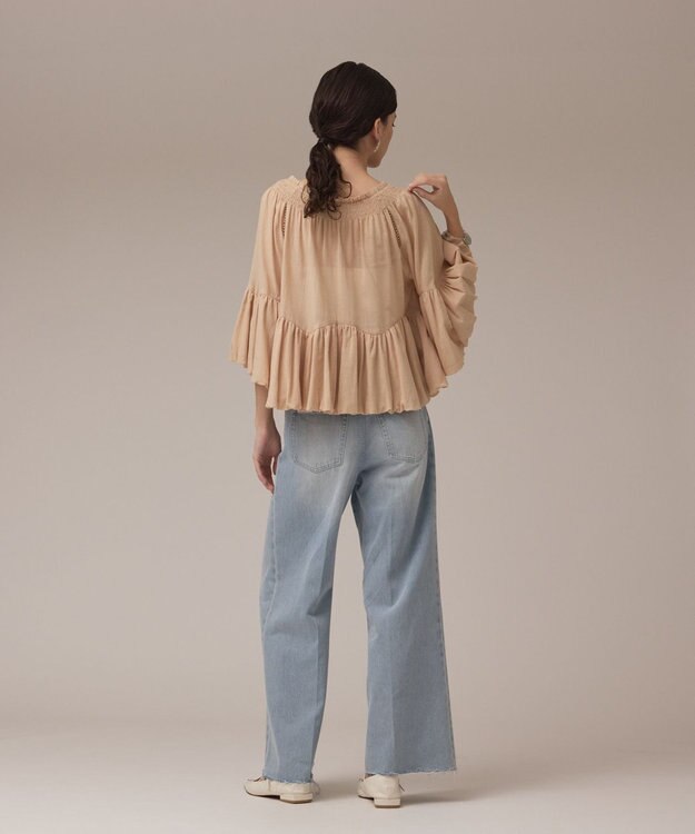 GRACE CONTINENTAL バルーンカフタントップ ベージュ