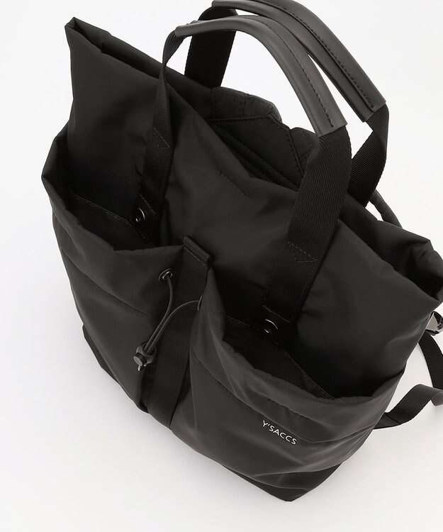 Y'SACCS ドローストリング コンビカラーリュックサック ブラック