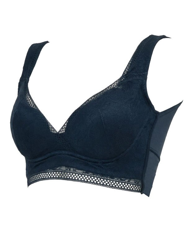 BRADELIS New York 【BRADELIS Me】Dreamy Night Bra ノンワイヤー ナイトブラ 補正下着 ネイビー