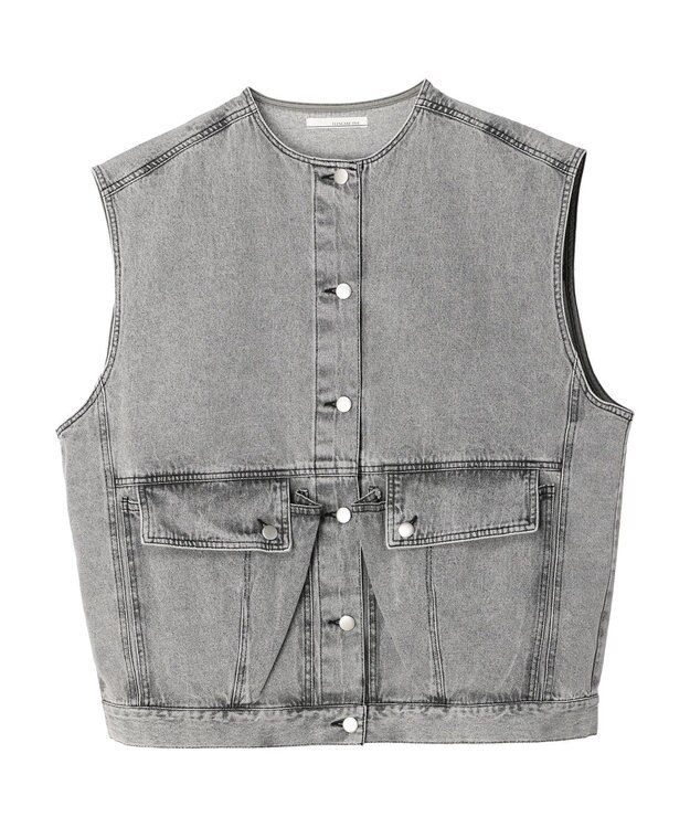 Green Parks ・ＥＬＥＮＣＡＲＥ　ＤＵＥ　ノーカラーデニムベスト Mix