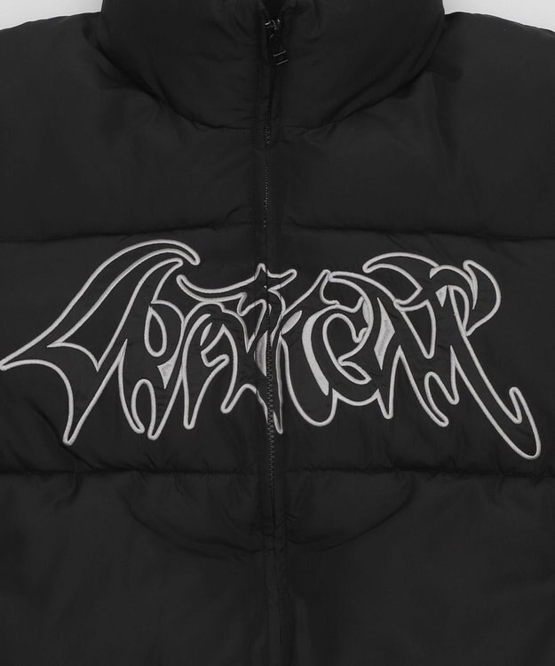 WEGO 【ユニセックス着用ITEM/MLサイズ展開】パファーグラフィックブルゾン ブラック