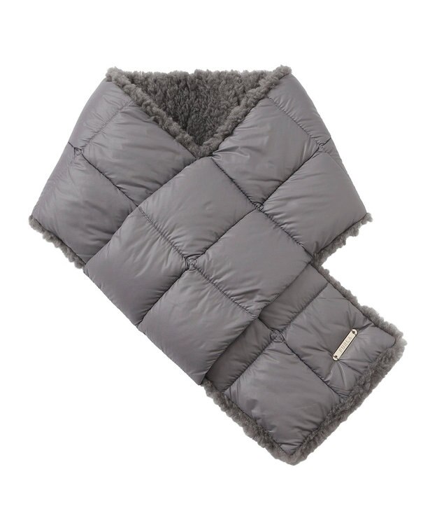 MOONBAT FURLA 【リバーシブル】フェイクファー×ダウンマフラー ボア ダークグレー