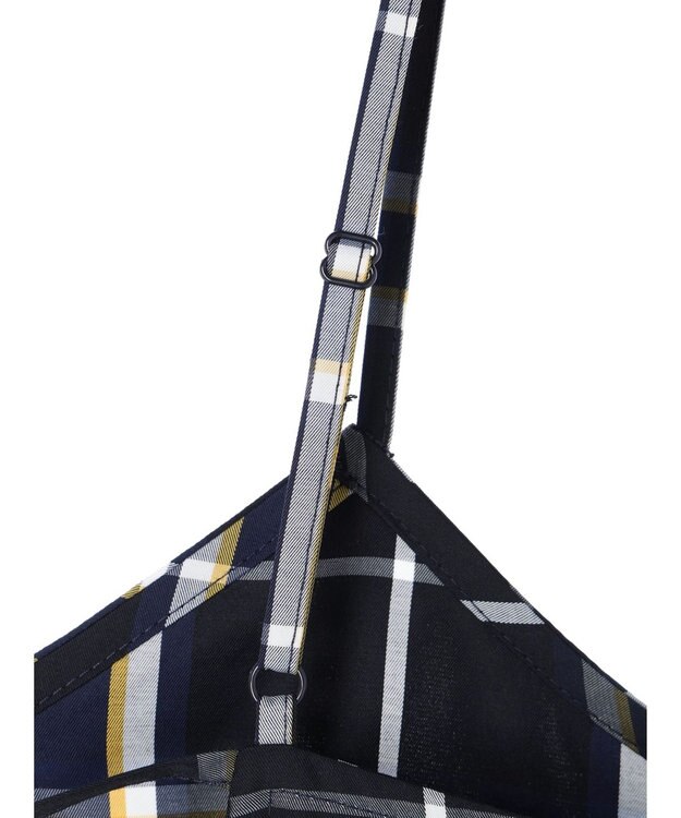 Green Parks ・ＳＵＧＡＲ　ＳＰＯＯＮ　チェックラッフルキャミワンピース Navy