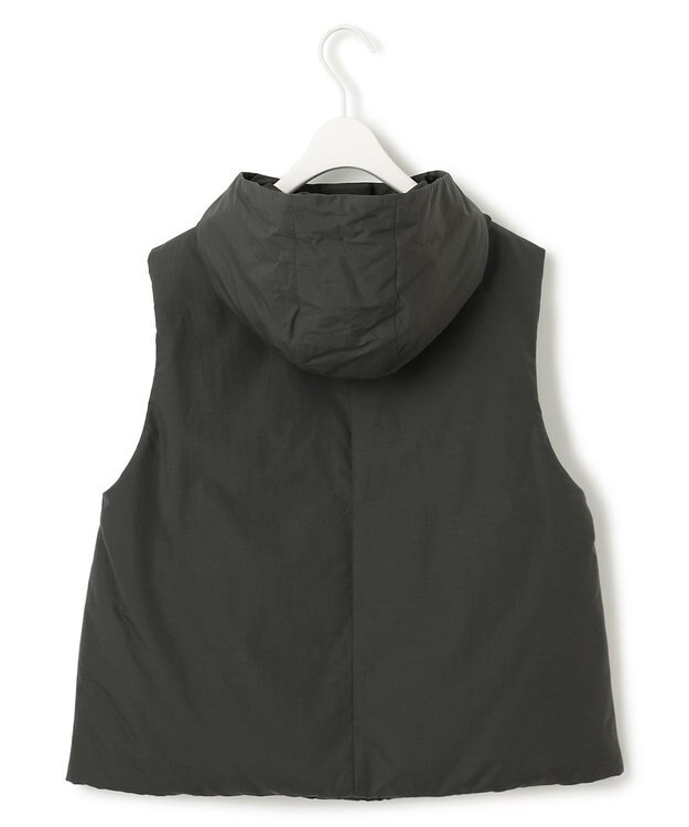 ICB 【撥水加工】ADSダウン フーデット ベスト チャコールグレー系