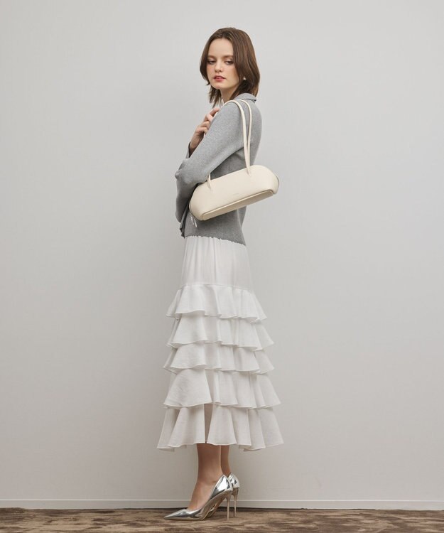 GRACE CONTINENTAL ティアードフリルスカート ホワイト