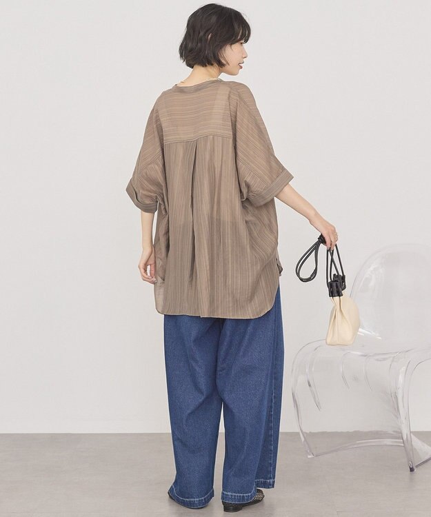 AMERICAN HOLIC スキッパードルマンビッグシャツ Mocha