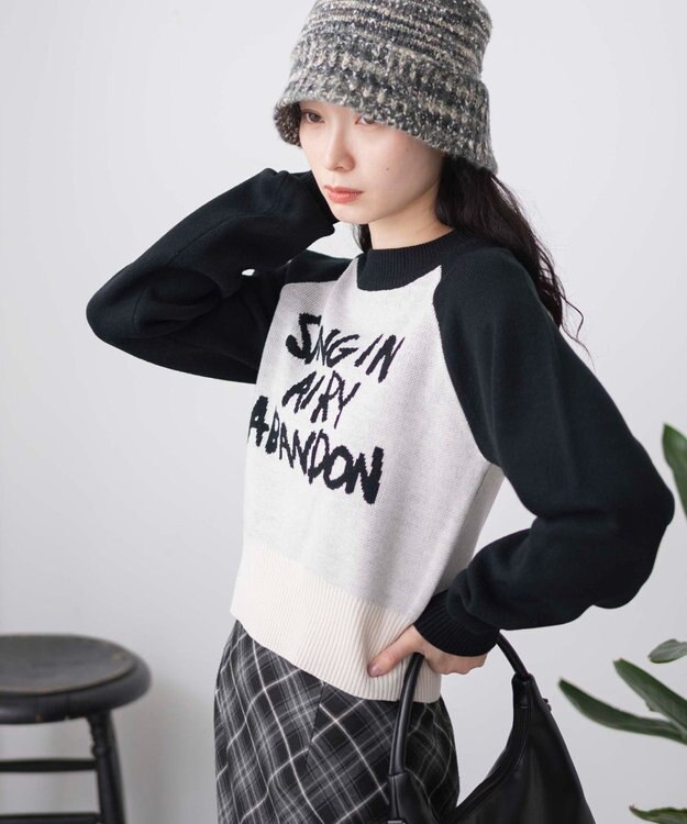 WEGO ジャガードショートニットプルオーバー 柄1