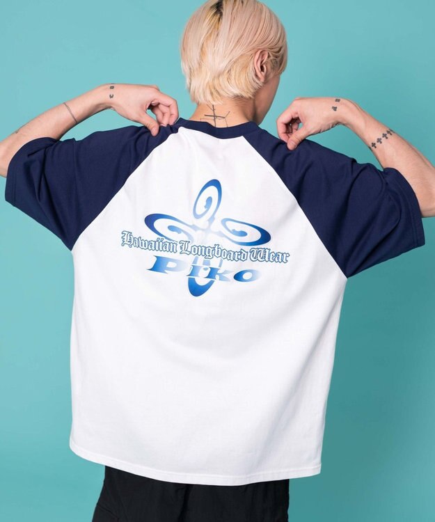 WEGO 別注PIKOラグラングラフィックT（SS） ネイビー