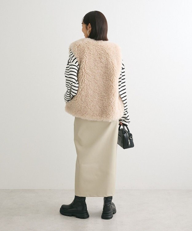 Green Parks ・ＥＬＥＮＣＡＲＥ　ＤＵＥフェイクレザーＷ－ＺＩＰスカー Ivory