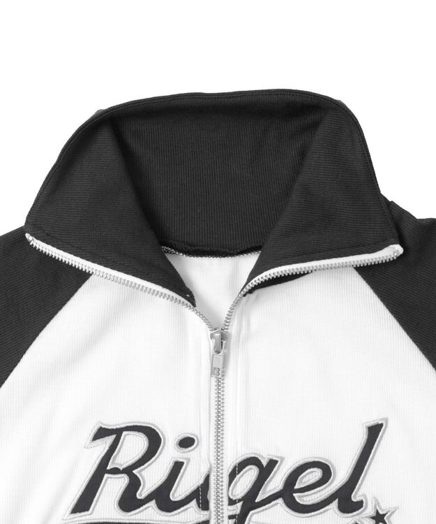 WEGO ダブルジップワッペンロゴラグランT ブラック