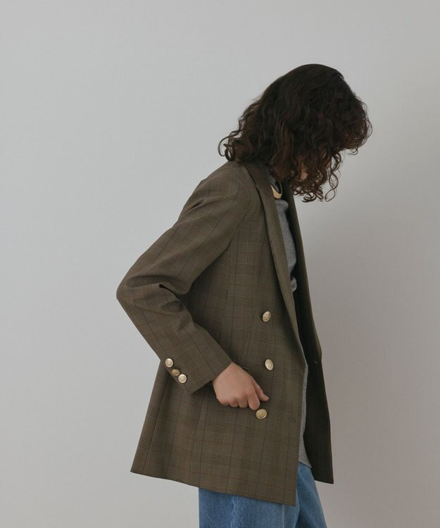 GRACE CONTINENTAL バックベンツダブルジャケット マルチ