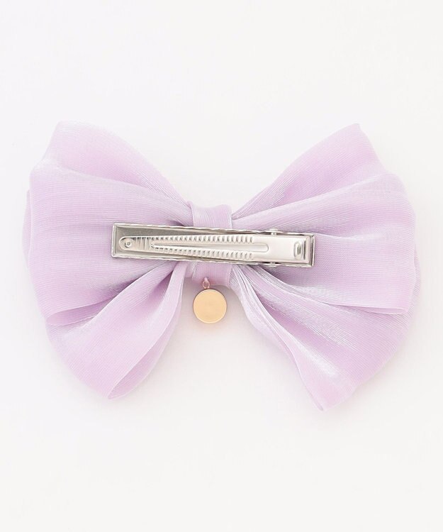 ANY KIDS リボンヘアクリップ ラベンダー