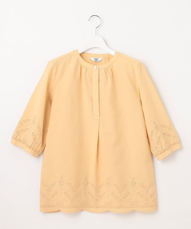 J.PRESS LADIES 【WEB限定カラーあり・洗える】セルロース刺繍 ブラウス イエロー系