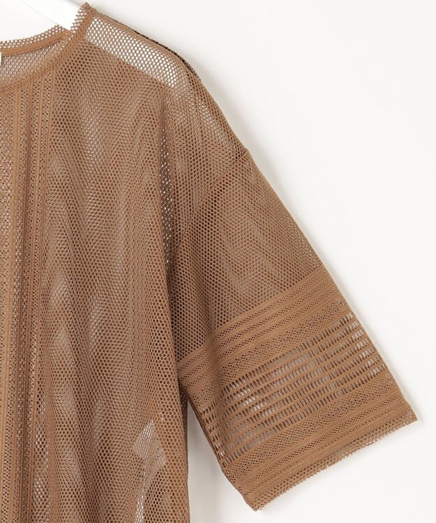 自由区 【洗える・XSサイズあり】レースEDGE Tシャツ＆インナータンクトップセット トップス キャメル系