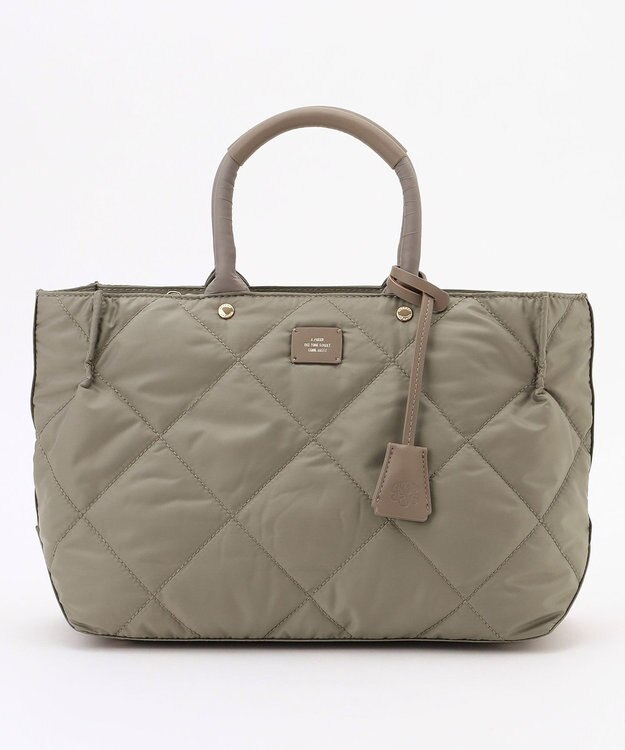 J.PRESS LADIES 【2way】ボンディングキルト トート バッグ モカ系