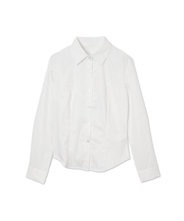 WEGO 【SCHOOLITEM】スクールプリンセスシームフィットシャツ ホワイト