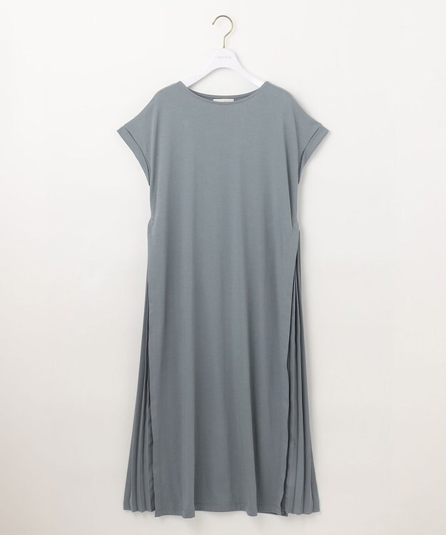 ANY SIS S 【接触冷感・UVケア】冷感サイドプリーツ ワンピース ミント