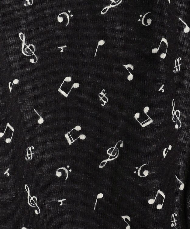 ANY KIDS 7days 裏シャギー 総柄ガーリーパンツ ブラック×音符