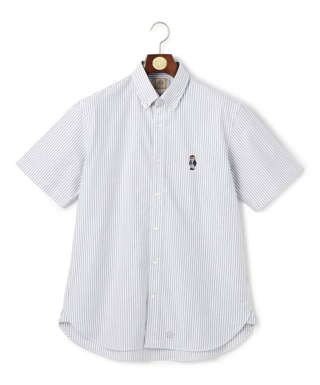 J.PRESS MEN 新デザイン【BULLDOG BOY】オックスフォード 半袖シャツ / B.D. ネイビー系1