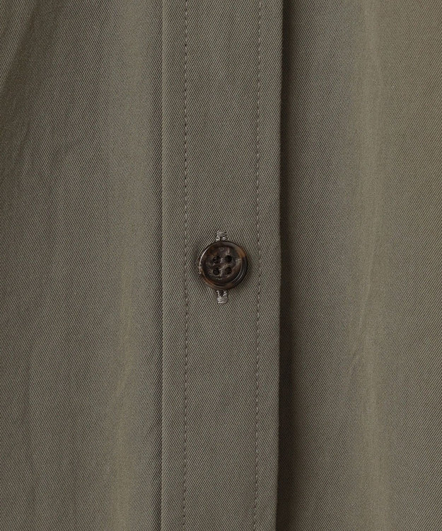 23区 S 【洗える】ミリタリーコットンギャバ シャツ カーキ系