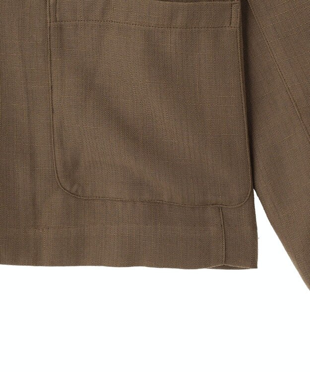 CRAFT STANDARD BOUTIQUE リネンライクオーバーサイズジャケット Brown