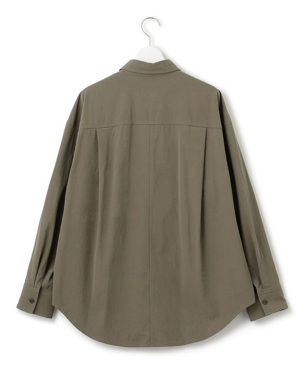23区 S 【洗える】ミリタリーコットンギャバ シャツ カーキ系