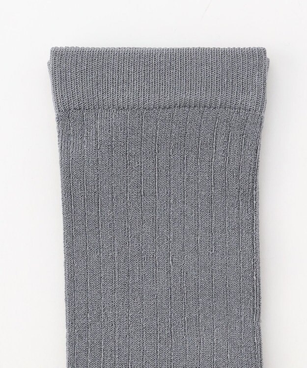 自由区 リブ ソックス グレー