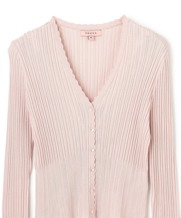 TOCCA EYELET AJISAI カーディガン ピンク系