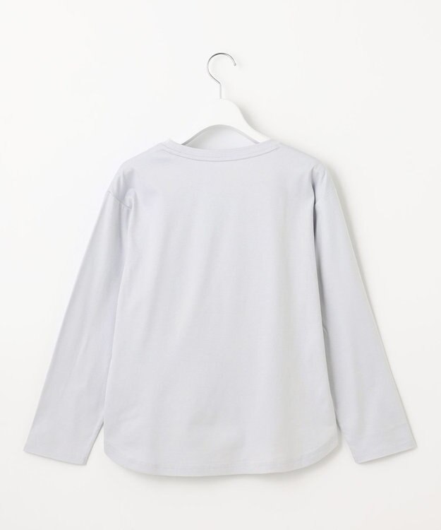 Feroux メッセージプリント・ロングスリーブTシャツ スカイブルー系