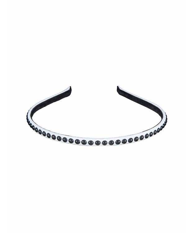 ACCA パールスタッズカチューシャ ブラックホワイト