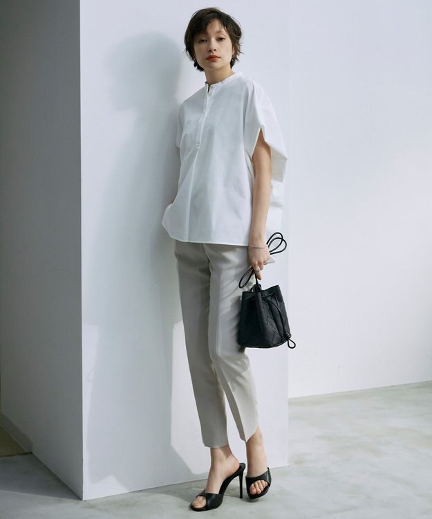 ICB L 【新色追加・WEB限定カラーあり・接触冷感・UVケア・速乾・防シワ・洗える】 FluidBackSatin  ドロストパンツ トープ系