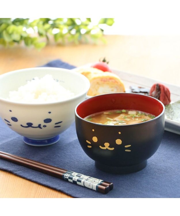 Mother garden しろたん 汁椀 顔ぼん《大》 400mL -