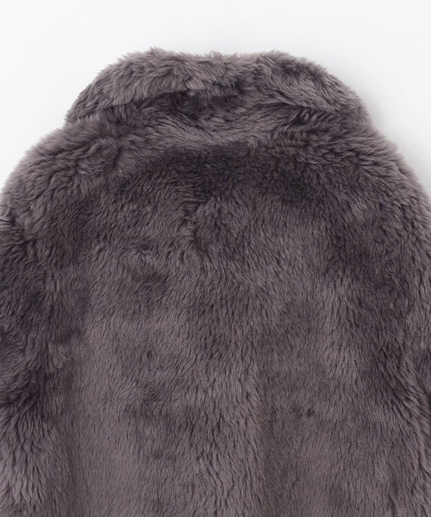 GRACE CONTINENTAL ウールボアショートコート チャコール