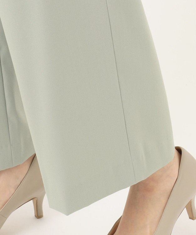 J.PRESS LADIES 【洗える】T／Rアルデンテツイル パンツ スモーキーグリーン系