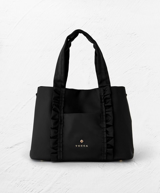 TOCCA 【撥水】FRILL A4 NYLONTOTE トートバッグ ブラック系