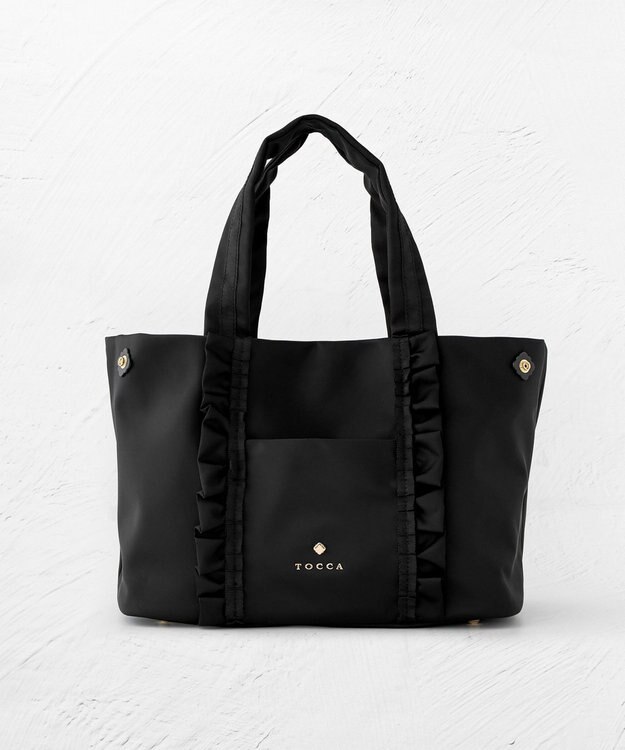 TOCCA 【撥水】FRILL A4 NYLONTOTE トートバッグ ブラック系