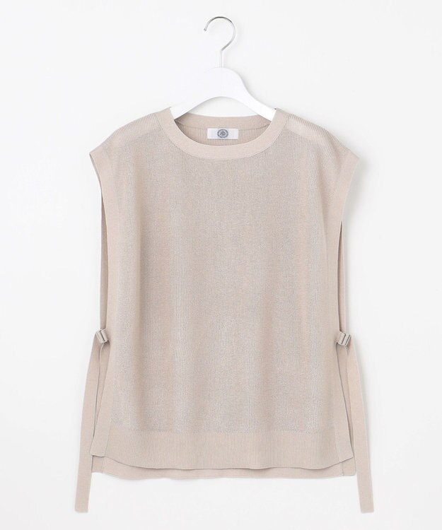 J.PRESS LADIES L 【洗える】Vis/Peスパーク クルーネック ニット ベスト ベージュ系