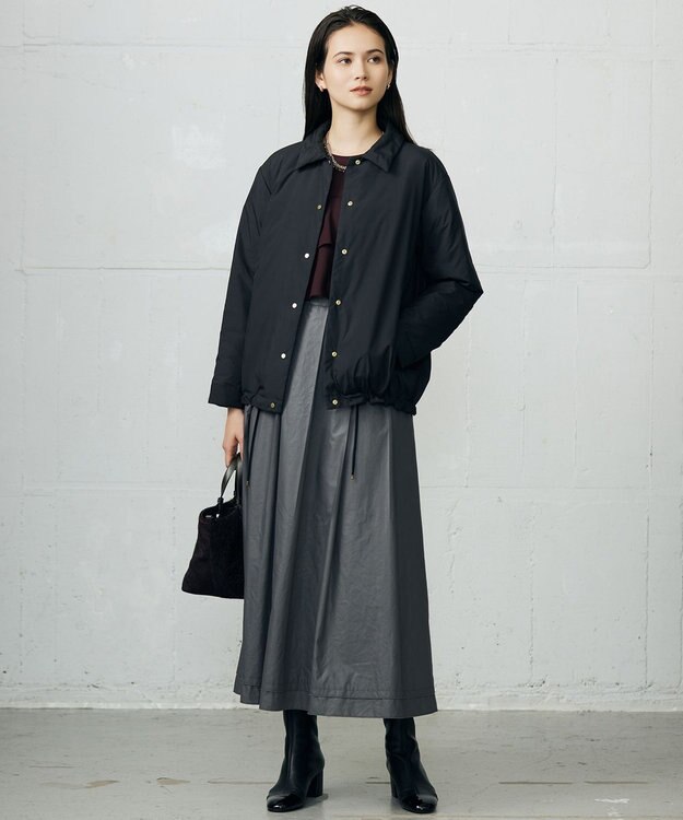 自由区 L 【17号サイズまで展開・カタログ掲載】ライトダウンコーチ ジャケット ブラック