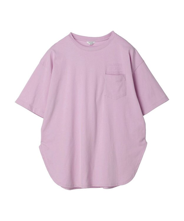 AMERICAN HOLIC ポケット付きロゴカットチュニック Pink