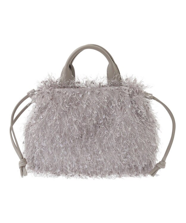 Green Parks ＯＴＯ．ＨＡ．シャギーニットショルダーバッグ Gray Beige