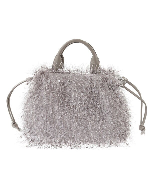 Green Parks ＯＴＯ．ＨＡ．シャギーニットショルダーバッグ Gray Beige