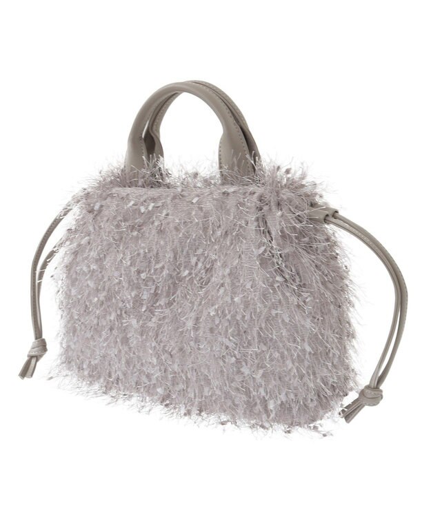 Green Parks ＯＴＯ．ＨＡ．シャギーニットショルダーバッグ Gray Beige