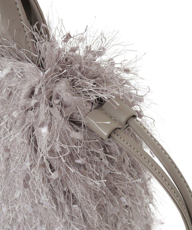 Green Parks ＯＴＯ．ＨＡ．シャギーニットショルダーバッグ Gray Beige