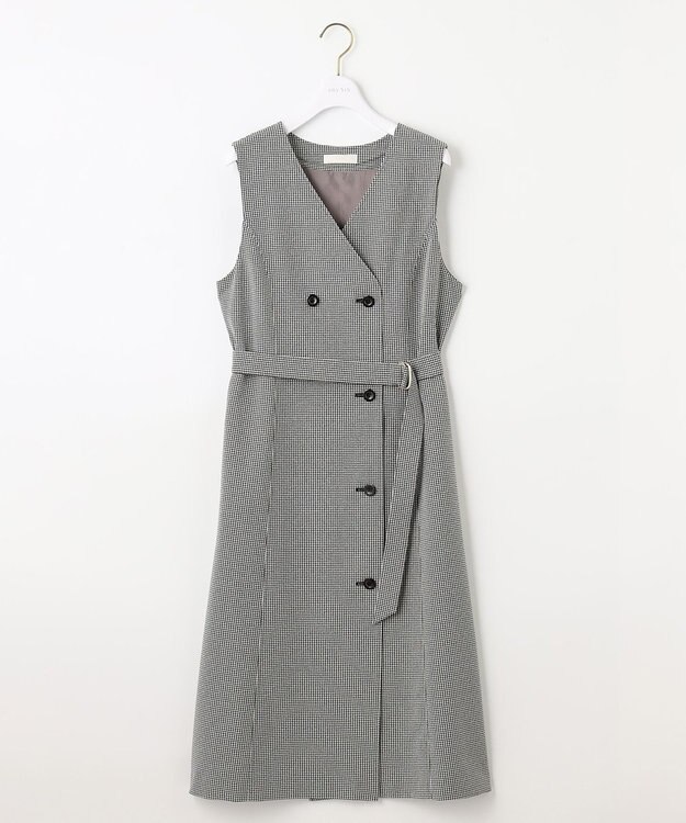ANY SIS L 【2WAY】ジレラップ ワンピース モノトーンギンガム