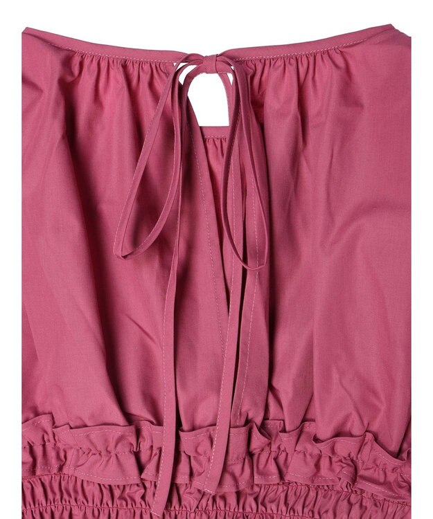 Green Parks シャーリングデザインコルセット風ブラウス Pink