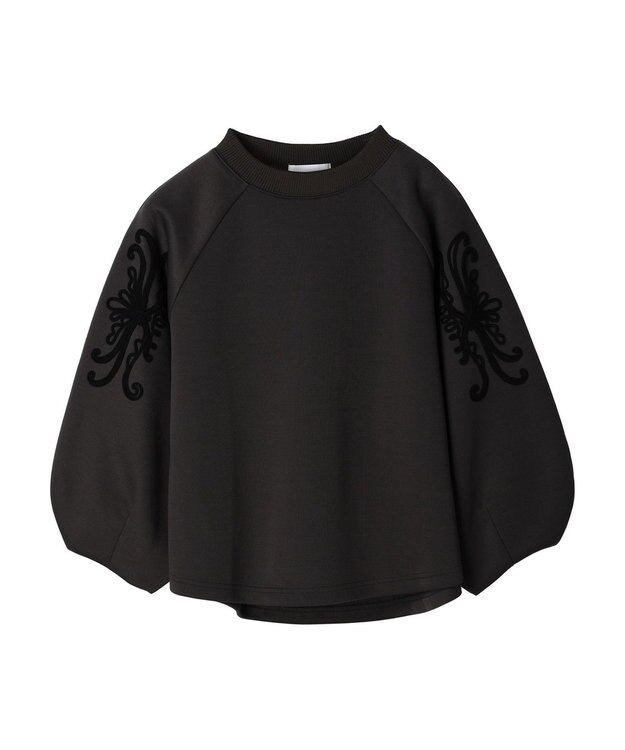 Green Parks ■ＥＳＣＡＲ　コードモチーフ刺繍プルオーバー Charcoal Gray