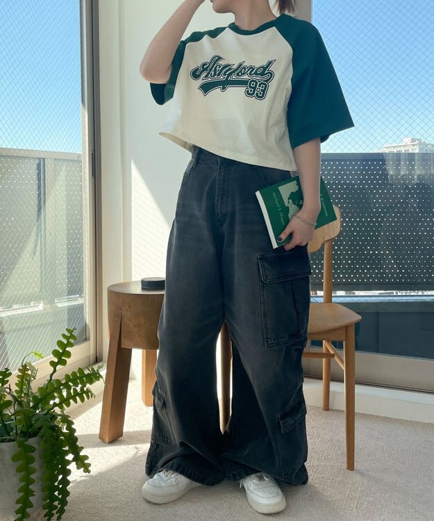 WEGO ラグランショートT グリーン